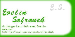 evelin safranek business card